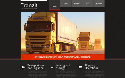 Bezplatná šablona webových stránek responzivních nákladních vozidel