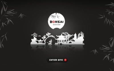 Diseño de sitio web de barra de sushi gratis