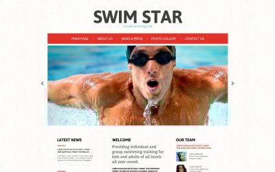 Free Swimming Responsive Website Theme