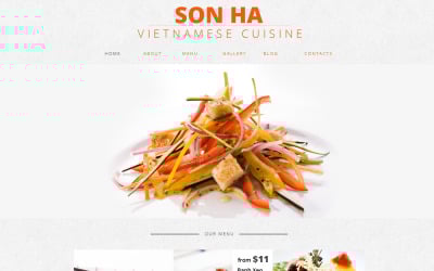 Free Vietnamese Restaurant Responsive Website Template