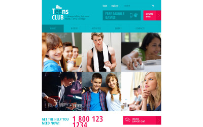 Gratis mall för responsiv webbplats för tonåringar