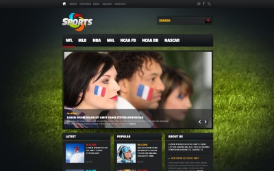 Gratis webbplatsmall för sportnyheter