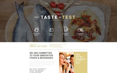 Modèle de site Web réactif pour restaurant de tapas gratuit