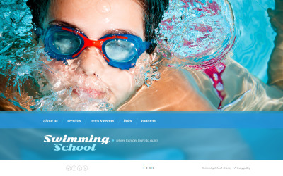 Modello di sito Web di nuoto gratuito