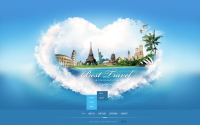 Modello di sito web per agenzia di viaggi gratuito