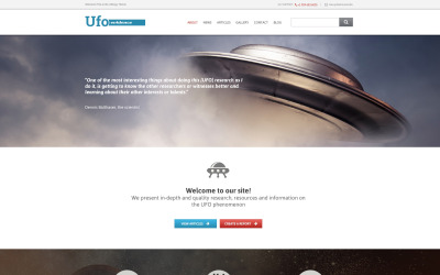 Modelo de Design de Site Responsivo de OVNIs Gratuito