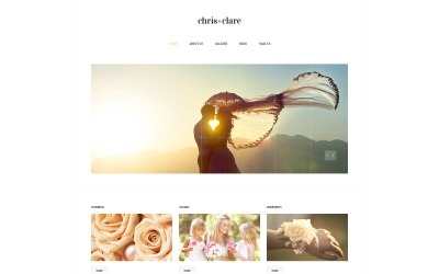 Modelo de Site Responsivo de Álbum de Casamento Gratuito