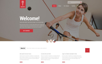 Modelo de Site Responsivo de Squash Gratuito