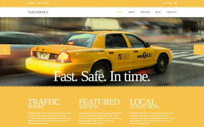 Plantilla de sitio web adaptable de taxi gratis