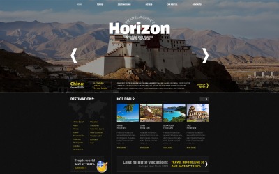 Plantilla de sitio web de agencia de viajes gratis