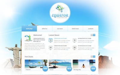 Plantilla de sitio web de guía de viaje gratis