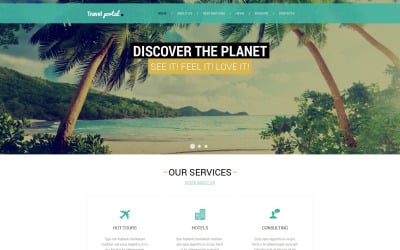 Plantilla gratuita para sitio web adaptable en el extranjero