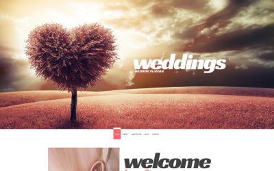 Gratis responsiv webbplatsmall för brudplanerare
