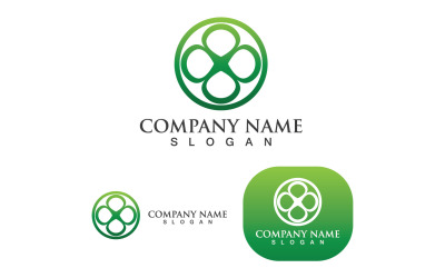 Leaf Clover Green Nature Logo Simple V7