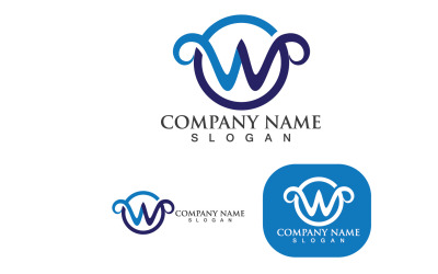 Logo W e simbolo Vector Logo Business V7