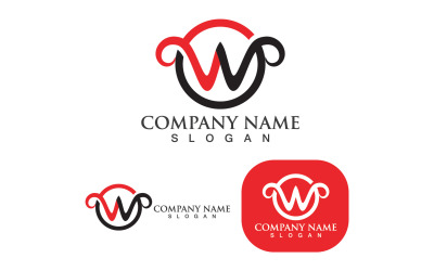 Logo W e simbolo Vector Logo Business V9