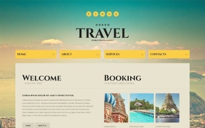 Plantilla gratuita para sitio web de viajes y visitas turísticas