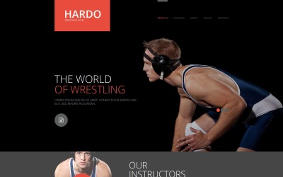 Szablon strony internetowej z darmowymi kursami wrestlingu