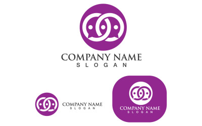 Bubble Chat social logotyp och symbol V5