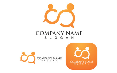 Bublinový chat sociální logo a symbol V2