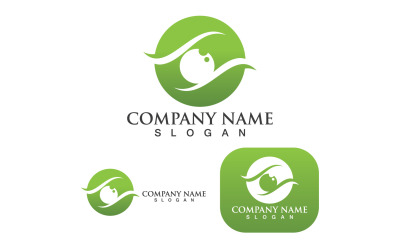 Eye Care Logotyp Mall Vector V3