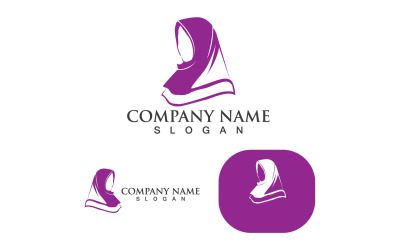 Logotipo e símbolo da mulher hijab V6