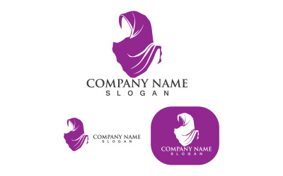 Logotipo y símbolo de mujer Hijab V1