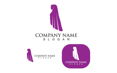 Logotipo y símbolo de mujer Hijab V2