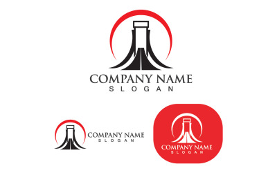 Plantilla de logotipo de puente Diseño vectorial V10