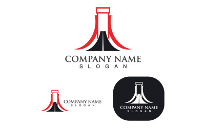 Plantilla de logotipo de puente Diseño vectorial V2