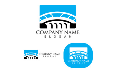 Plantilla de logotipo de puente Diseño vectorial V7