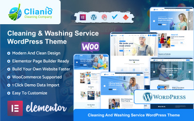 Clianio - Tema WordPress de Serviços de Limpeza