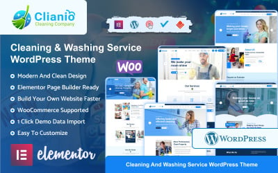 Clianio - Thème WordPress pour les services de nettoyage