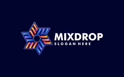 Design de logotipo colorido gradiente estrela