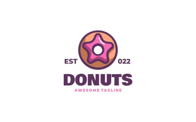 Donuts-Maskottchen-Logo-Design