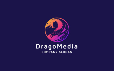 Dragon Media Logo Template