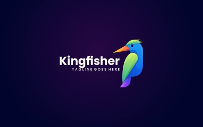 Gradientowe kolorowe logo Kingfisher