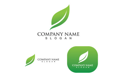 Leaf Green Nature Flower Decoration Logo V5