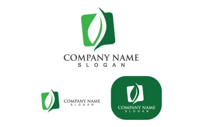 Leaf Green Nature Flower Decoration Logo V7