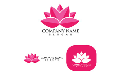 Lotus Çiçeği Logo Ve Sembol Vektör V2