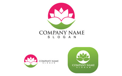 Lotus Flower Logo And Symbol Vector V4