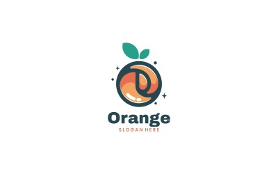 Narancssárga egyszerű logósablon