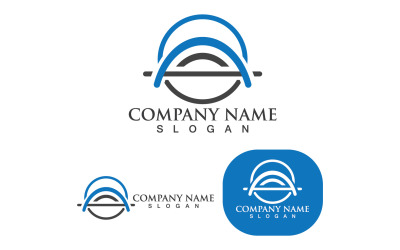 Plantilla de logotipo de puente Diseño vectorial V12