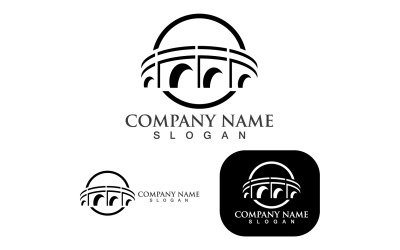 Plantilla de logotipo de puente Diseño vectorial V13