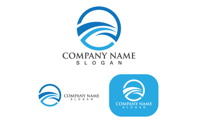 Plantilla de logotipo de puente Diseño vectorial V14