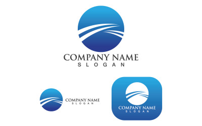 Plantilla de logotipo de puente Diseño vectorial V16