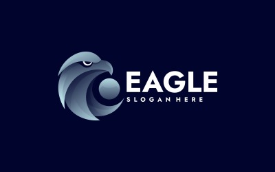 Vector Eagle Head Gradient Logo