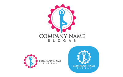 Yoga Health People Logo And Symbol V1