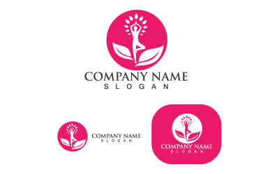 Yoga Health People Logo And Symbol V2