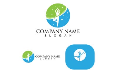 Yoga Health People Logo And Symbol V3